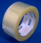 1.8 mil. clear &amp. tan poly packaging tape
