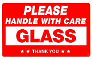glass handle with care labels