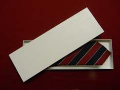 white paper tie boxes