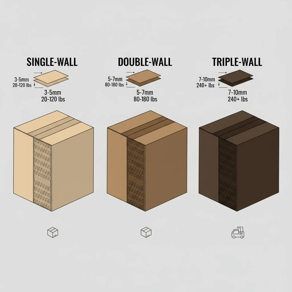 Corrugated Box Strength Guide: Flute Grades, ECT Ratings & Wall Thickness Explained 2025